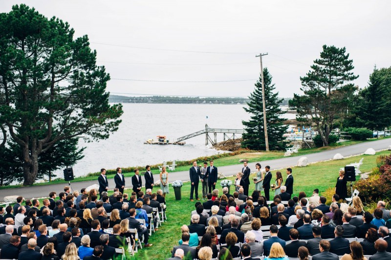 Spruce Point Inn Wedding Boothbay Harbor by Fat Orange Cat Studio